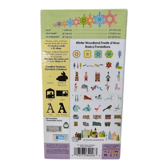 Cricut Provo Craft Shapes Cartridge Winter Wonderland Link Status Unknown - Picture 3 of 11